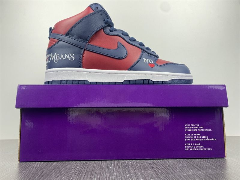 【Free shipping】SB Dunk High Supreme By Any Means Navy  DN3741-600