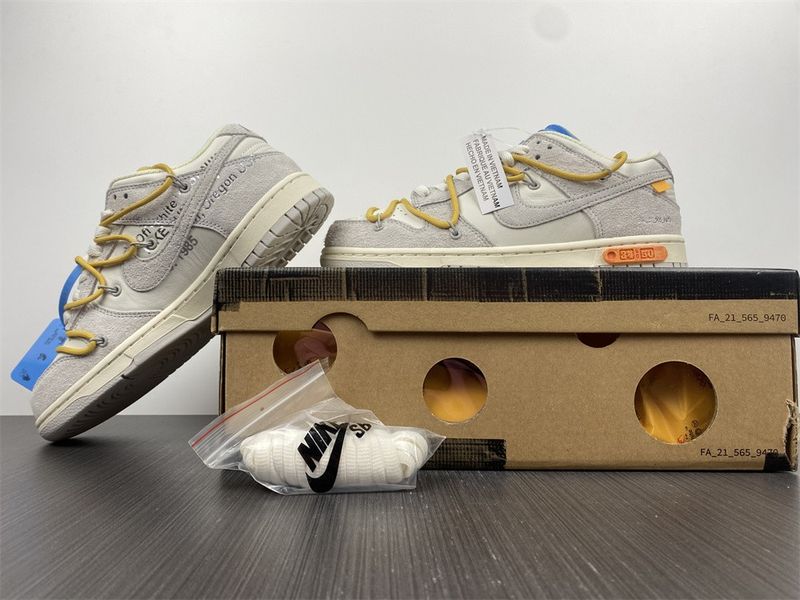 【Free shipping】Dunk Low Off-White Lot 34  DJ0950-102