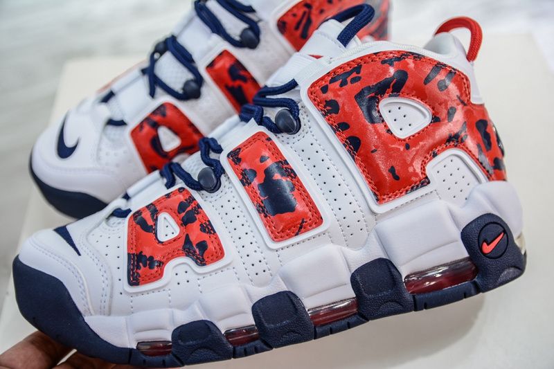 Air More Uptempo Red Navy Camo  CZ7877-100