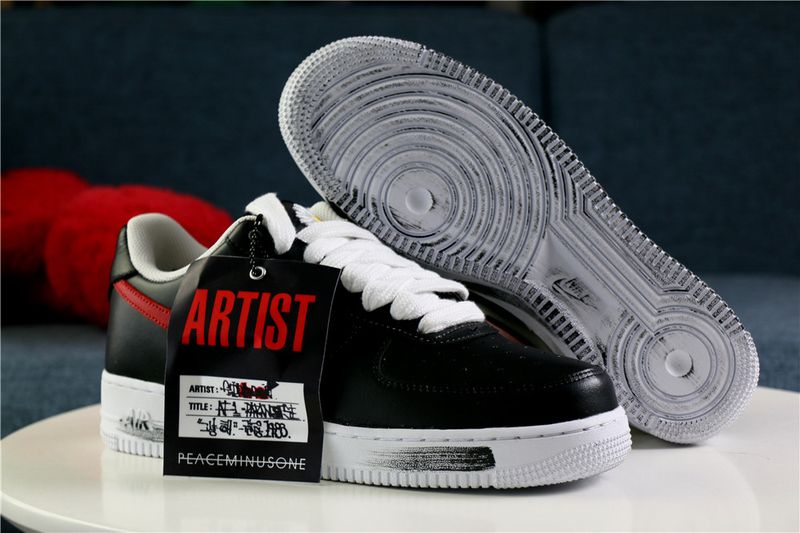 EACEMINUSONE X Nike Air Force 1 Low Para-Noise Black Red