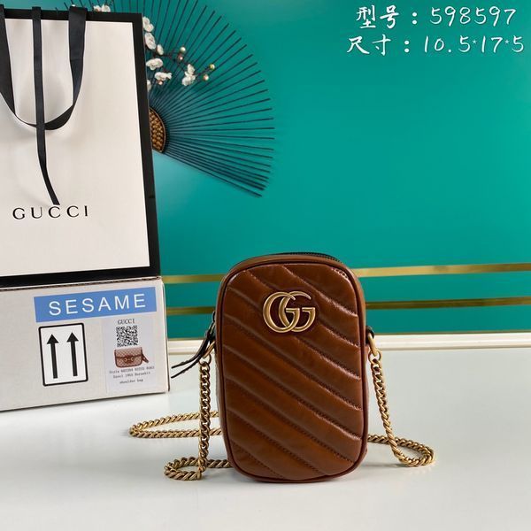 G*ucci Bag Top Quality 10.5*17*5cm